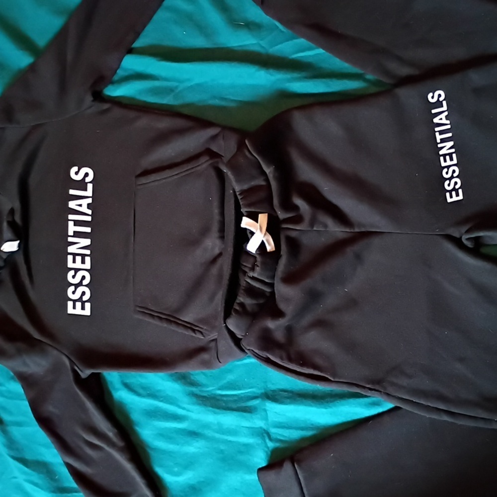 Essentials Black Tracksuit Set